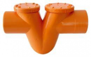 SIFONE PVC ARANCIO 2 TAPPI   D.200.