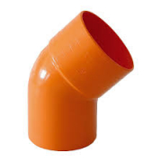 GOMITO CURVA PVC ARANCIO 45° diam.  125.