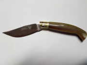 COLTELLO PATTADA SARDO MANICO CORNO BOVINO LAMA PANCIUTA CM 7.