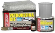 KIT RIPARAZIONE VETRORESINA AUTO CAMPER BARCHE SARATOGA 500 ML. *