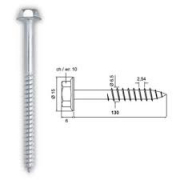 TIRAFONDI PER LEGNO AUTOFILETTANTI 6x130  pz. 100 UNIFIX. CAD 1.