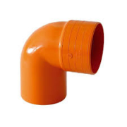 GOMITO CURVA PVC ARANCIO 90° diam.  63.