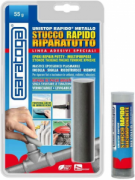 Unistop rapido riparatutto 55gr stucco epossidico bicomponente in blister.