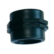 RACCORDO PVC IRRIGAZIONE NERO MANICOTTO 1-1/2" F - 1-1/2" F.