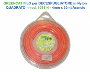 FILO DECESPUGLIATORI PROF. ORANGE QUADRO RAMBO D.4 MM. MT30