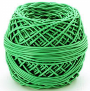 BOBINA TUBETTO FILO GOMMATO LEGATURA IN PVC DIAM 3MM. VERDE MT 100.