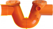 SIFONE PVC ARANCIO C/GUARNIZIONE SN 4 D.125.