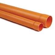 TUBO PVC ARANCIO PER SCARICO MT 3 D.200.